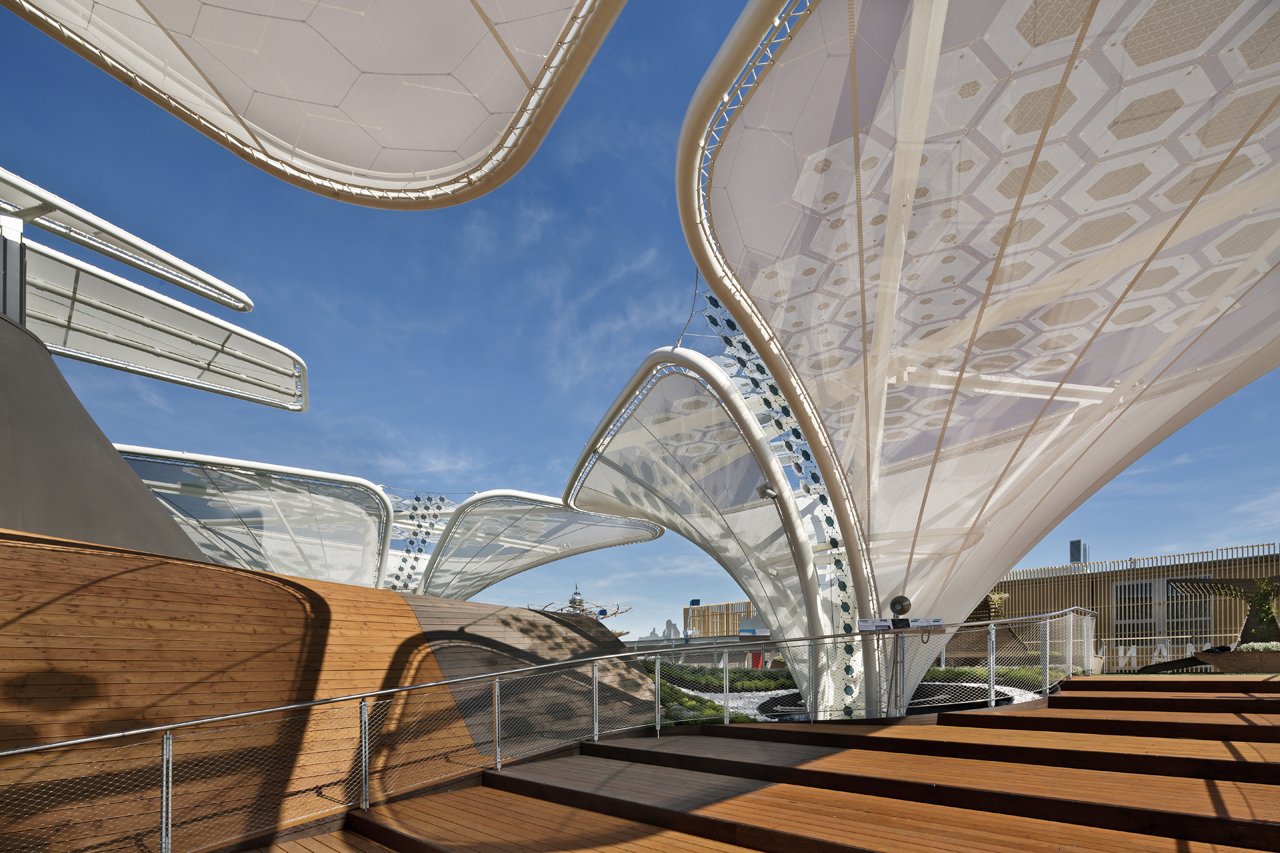 Landscape with solar trees